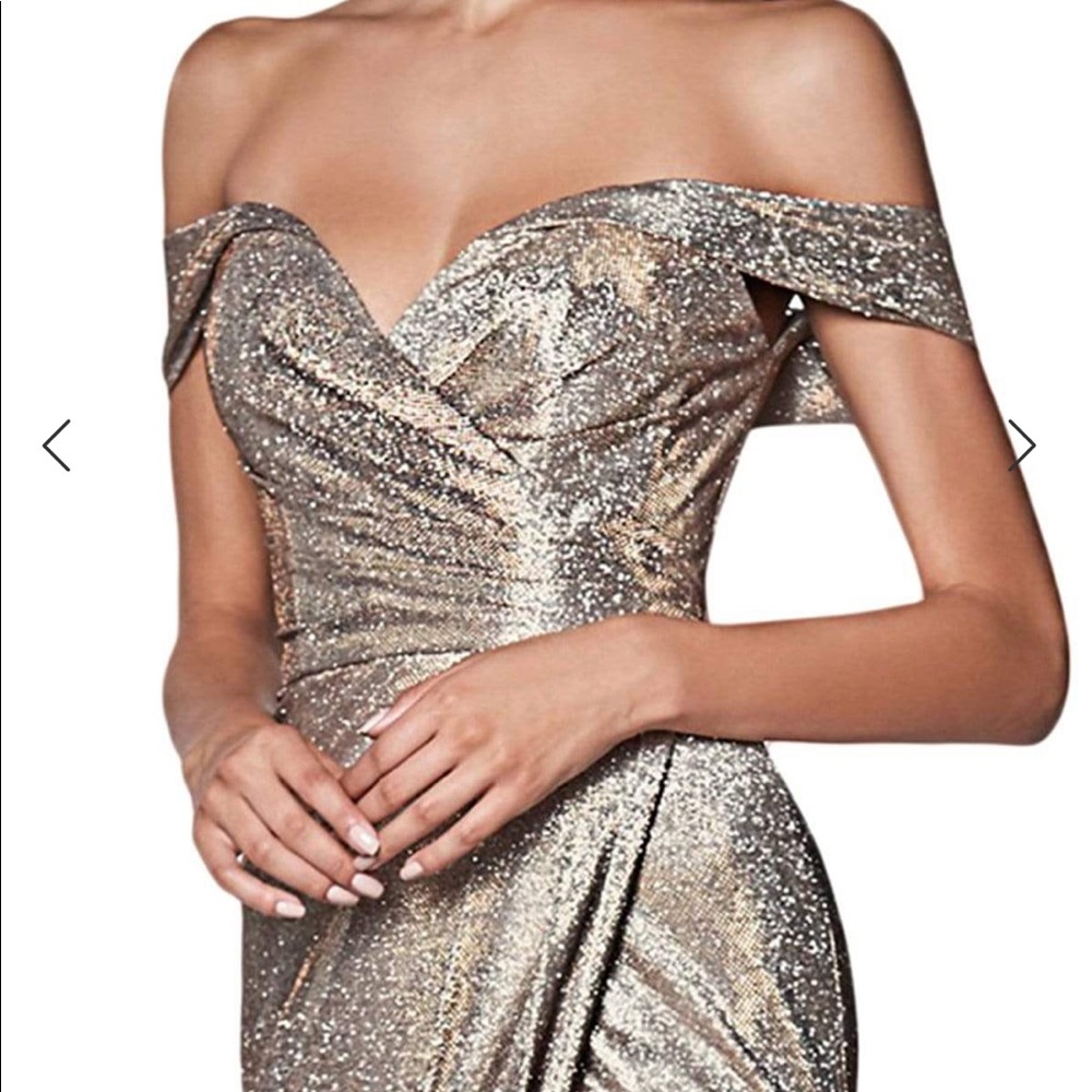 Gold Sparkly Evening Dress | Size 6